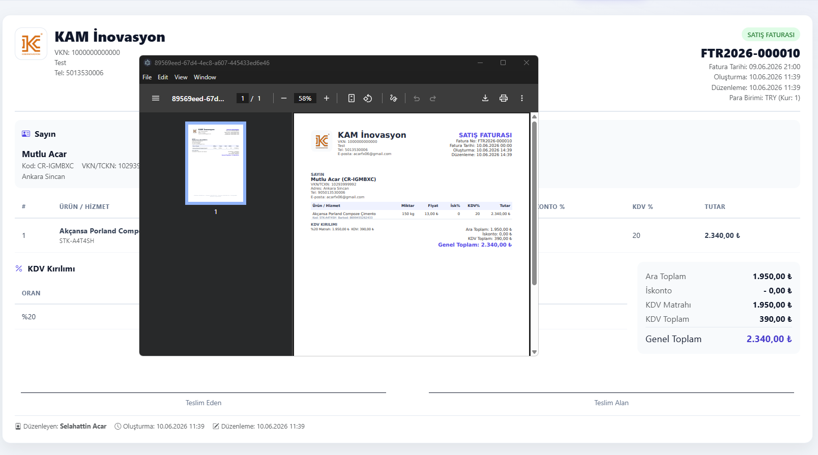WebAS Muhasebe Screenshot 7
